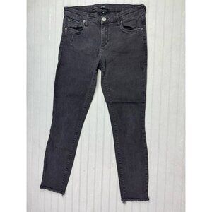 STS Blue Size 29 Womens Jeans Black Stretch Raw Hem Skinny Ankle Mid Rise